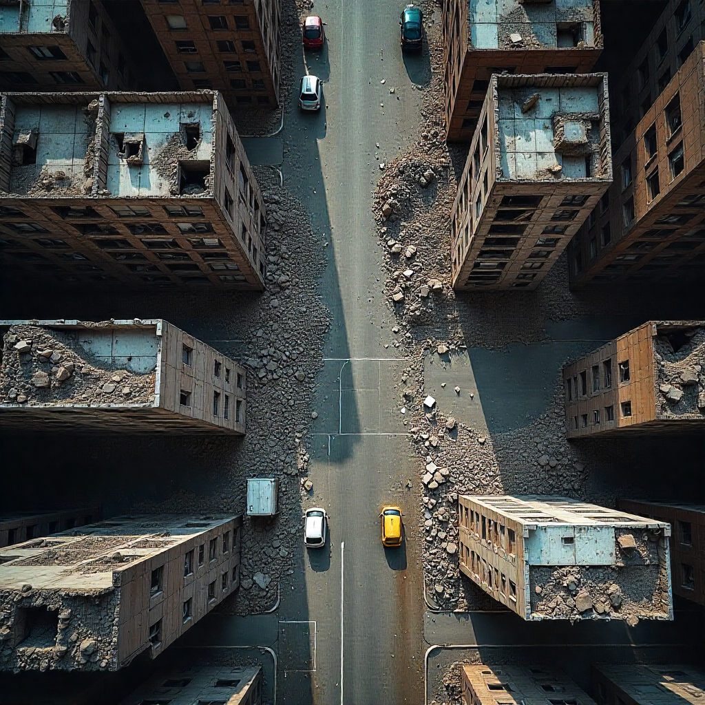 freepik 35mm film photography topdown aerial of urban disa 8027