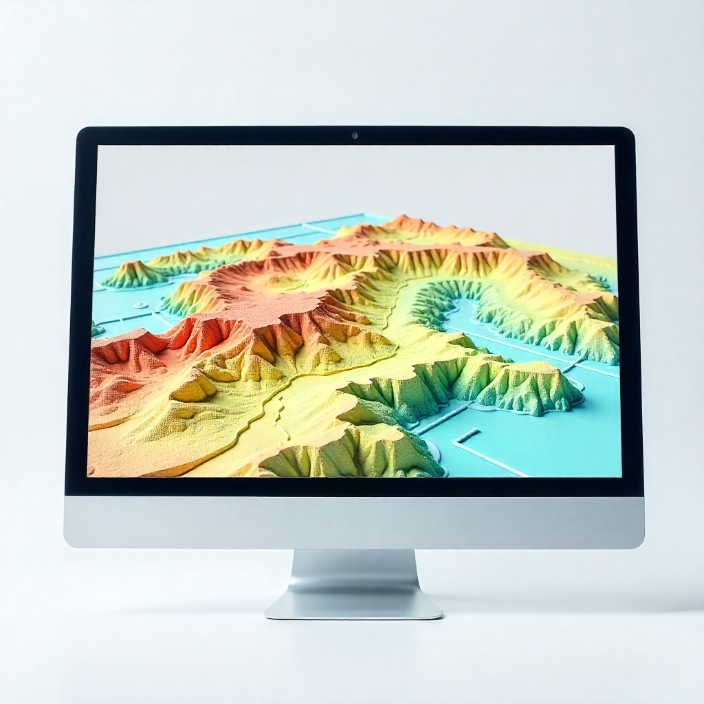 freepik plain blank a 3d terrain model with contour lines 14046